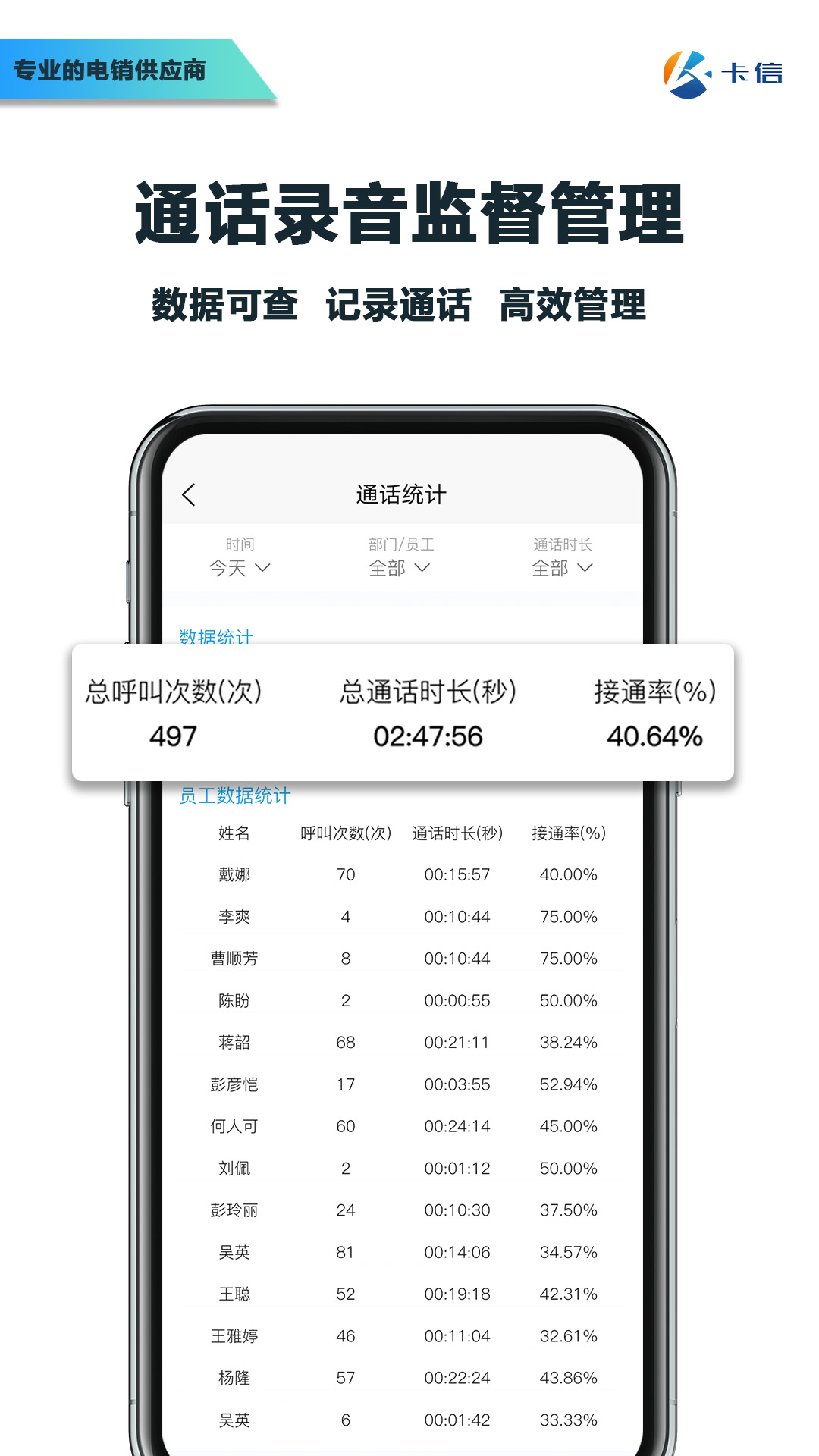 卡信电销外呼crm截图