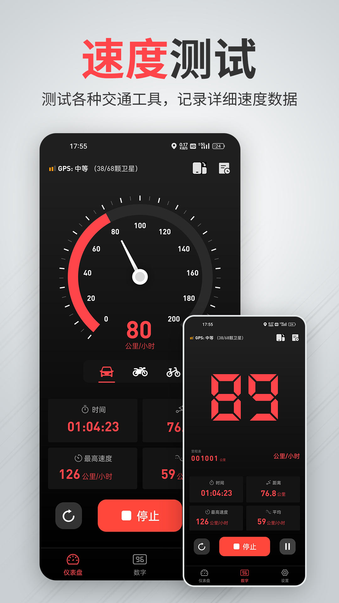 汽车测速车速表