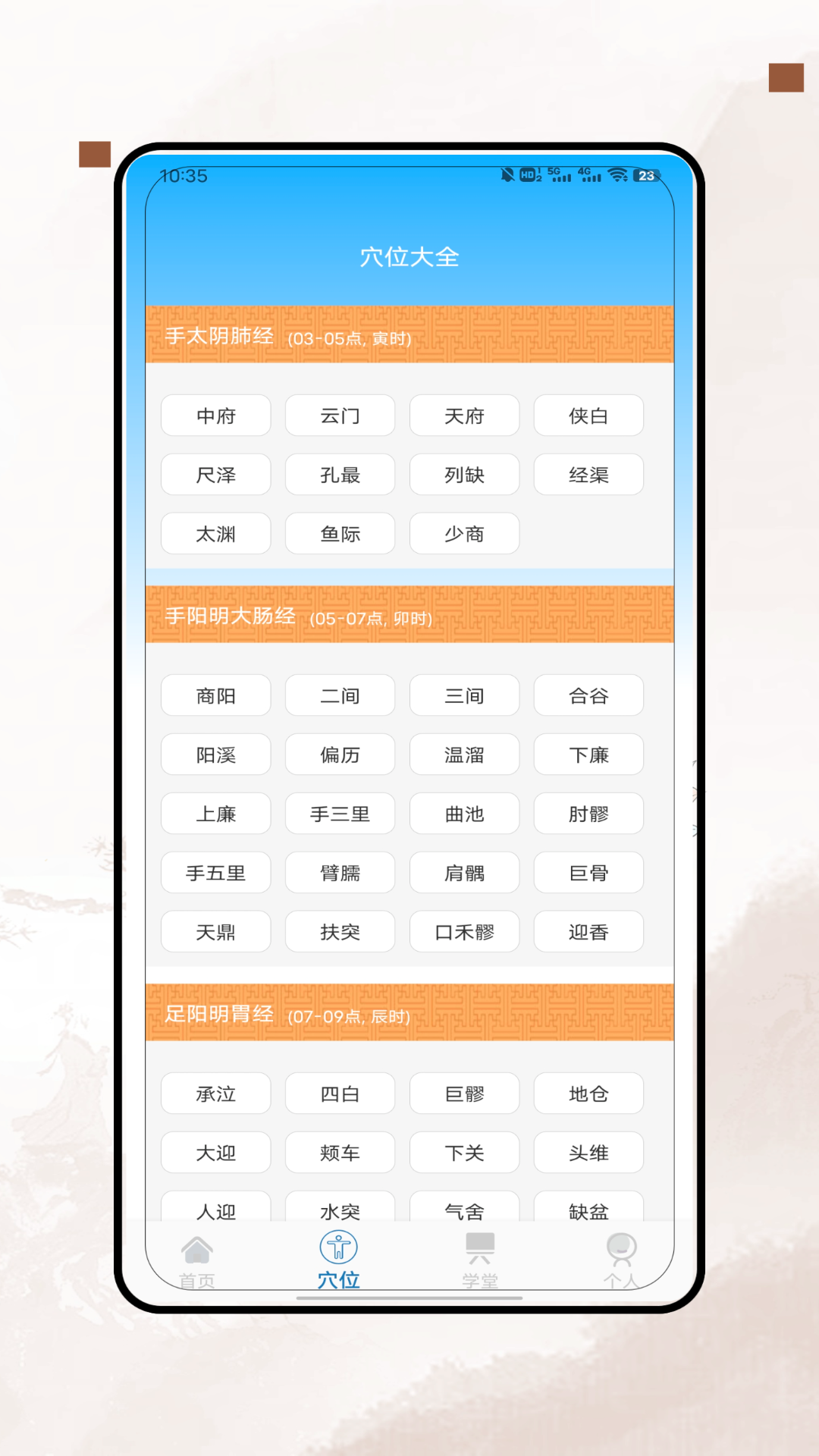 经络穴位图