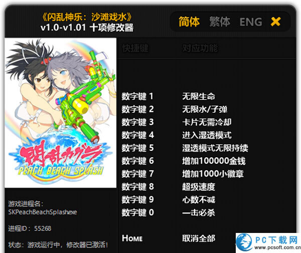 闪乱神乐沙滩戏水十项修改器截图