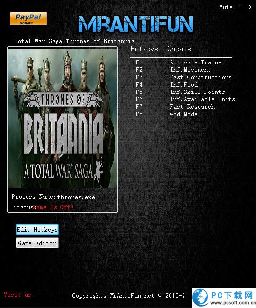 全面战争传奇不列颠王座八项修改器截图