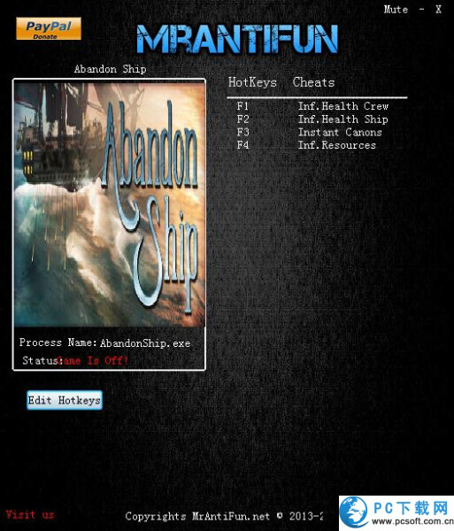 弃船四项修改器截图