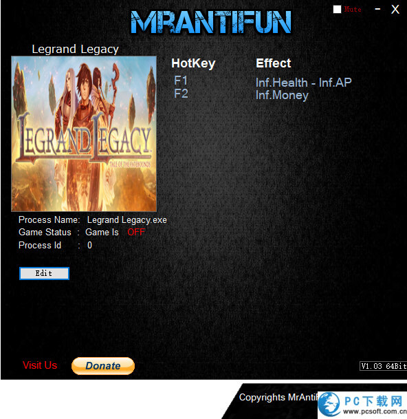 罗格朗的遗产三项修改器截图