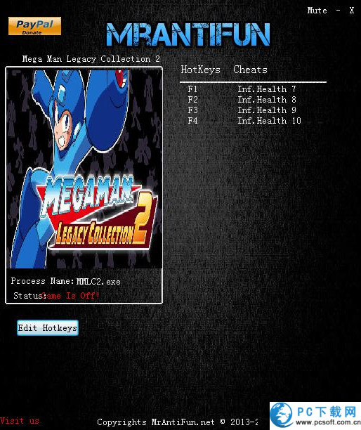 洛克人传奇合集2四项修改器截图