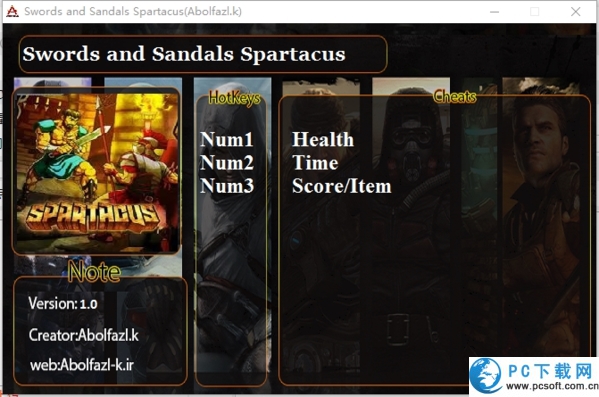 剑和凉鞋斯巴达克斯三项修改器截图