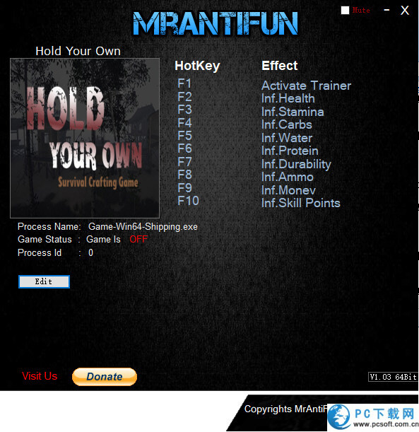 荒野求存九项修改器截图