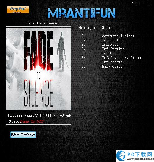 归于沉寂七项修改器截图