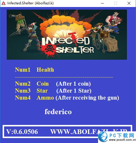 感染避难所四项修改器截图