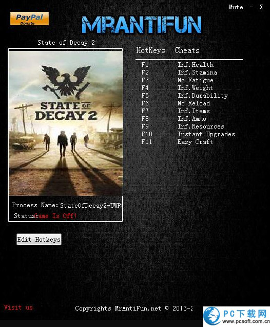 腐烂国度2十一项修改器截图