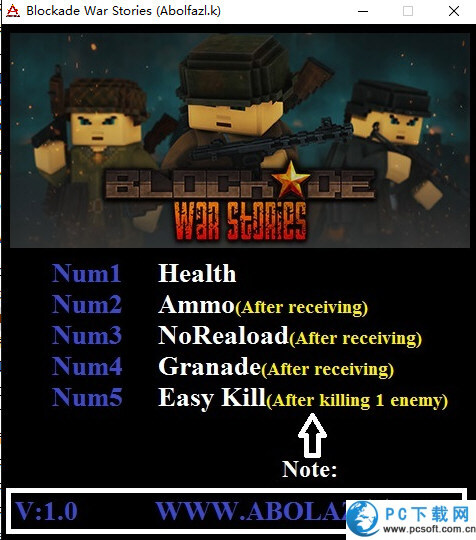 封锁战争故事五项修改器截图