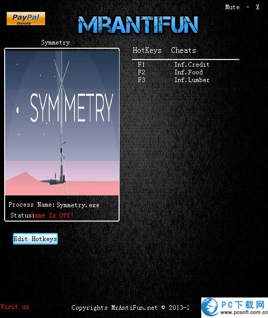 对称三项修改器截图