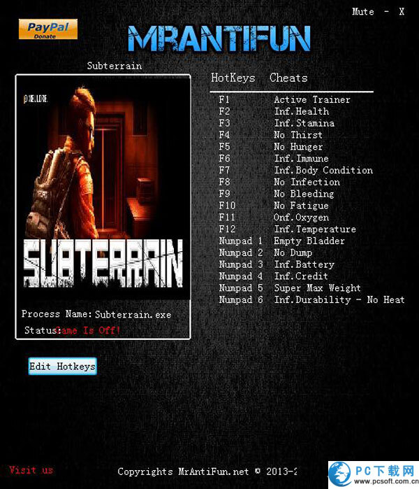 地下设施十七项修改器截图