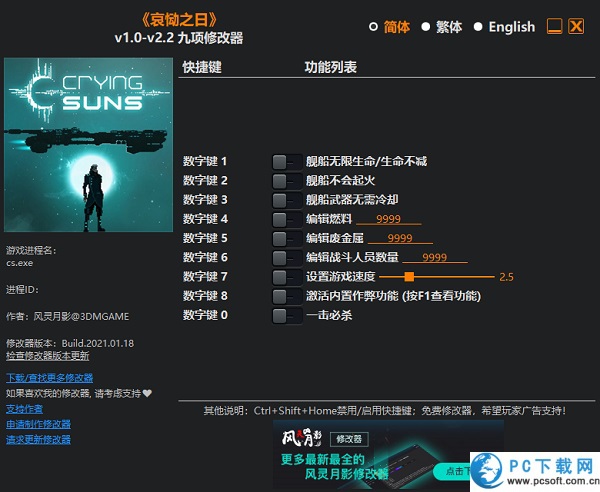 哀恸之日修改器截图
