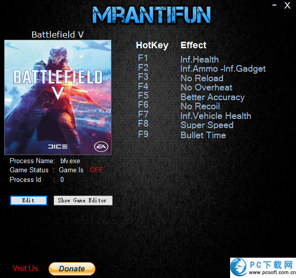 战地5十项修改器截图