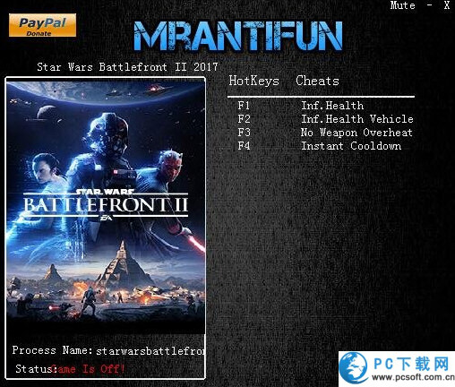 星球大战前线2四项修改器截图