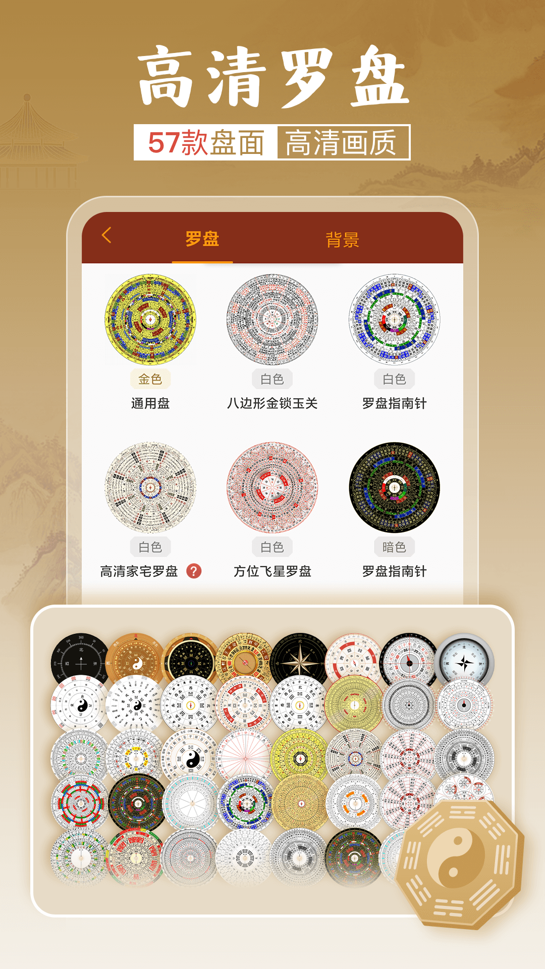 实景罗盘指南针