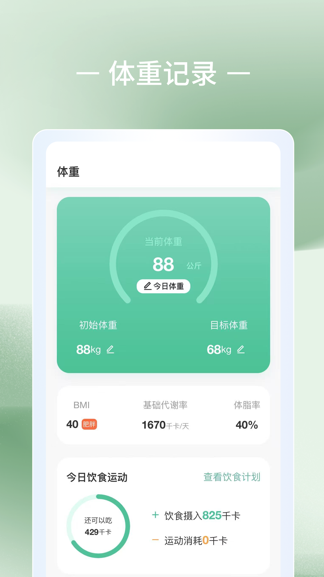 轻体重日记电脑版截图
