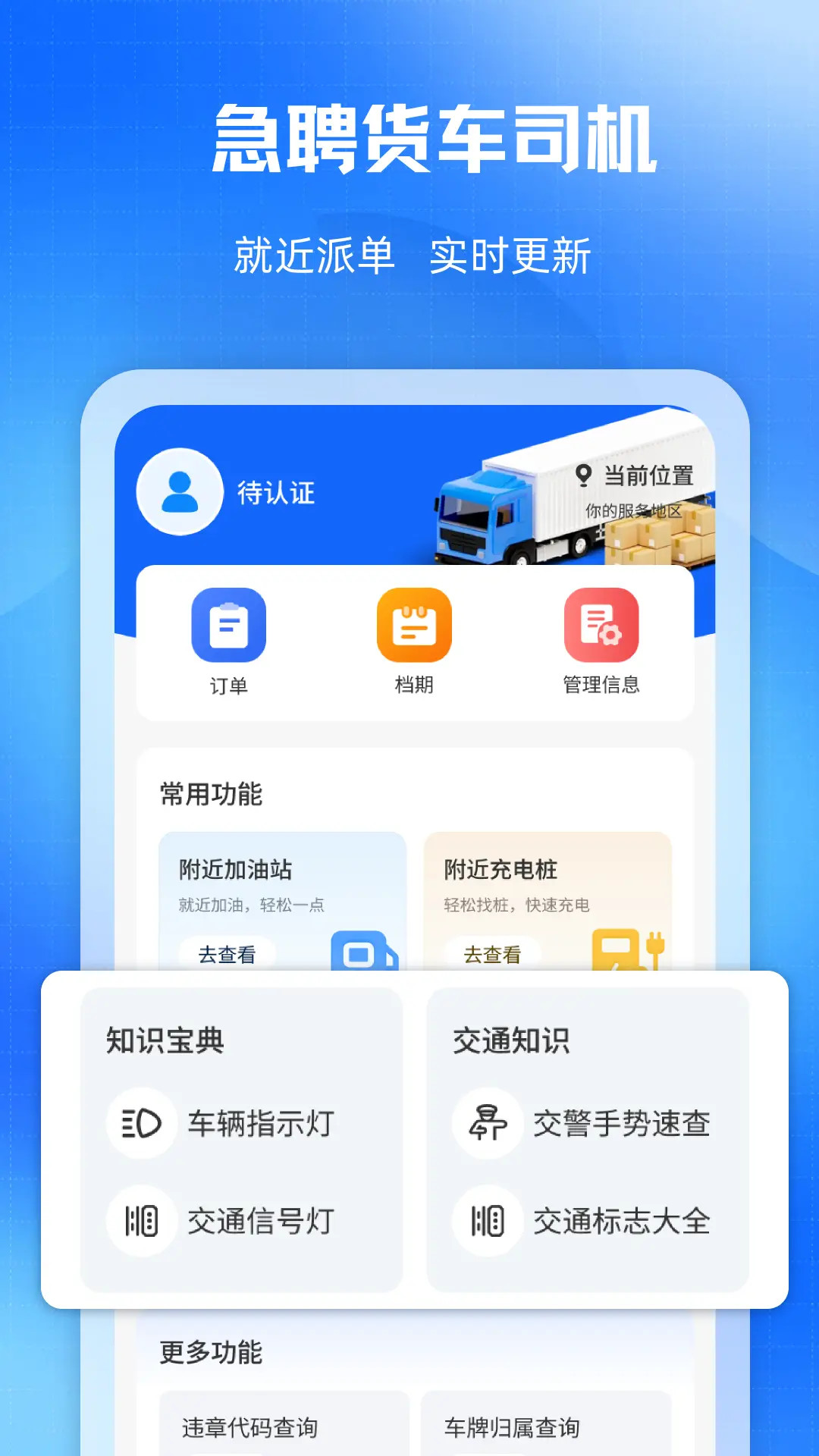 拉货送货车主