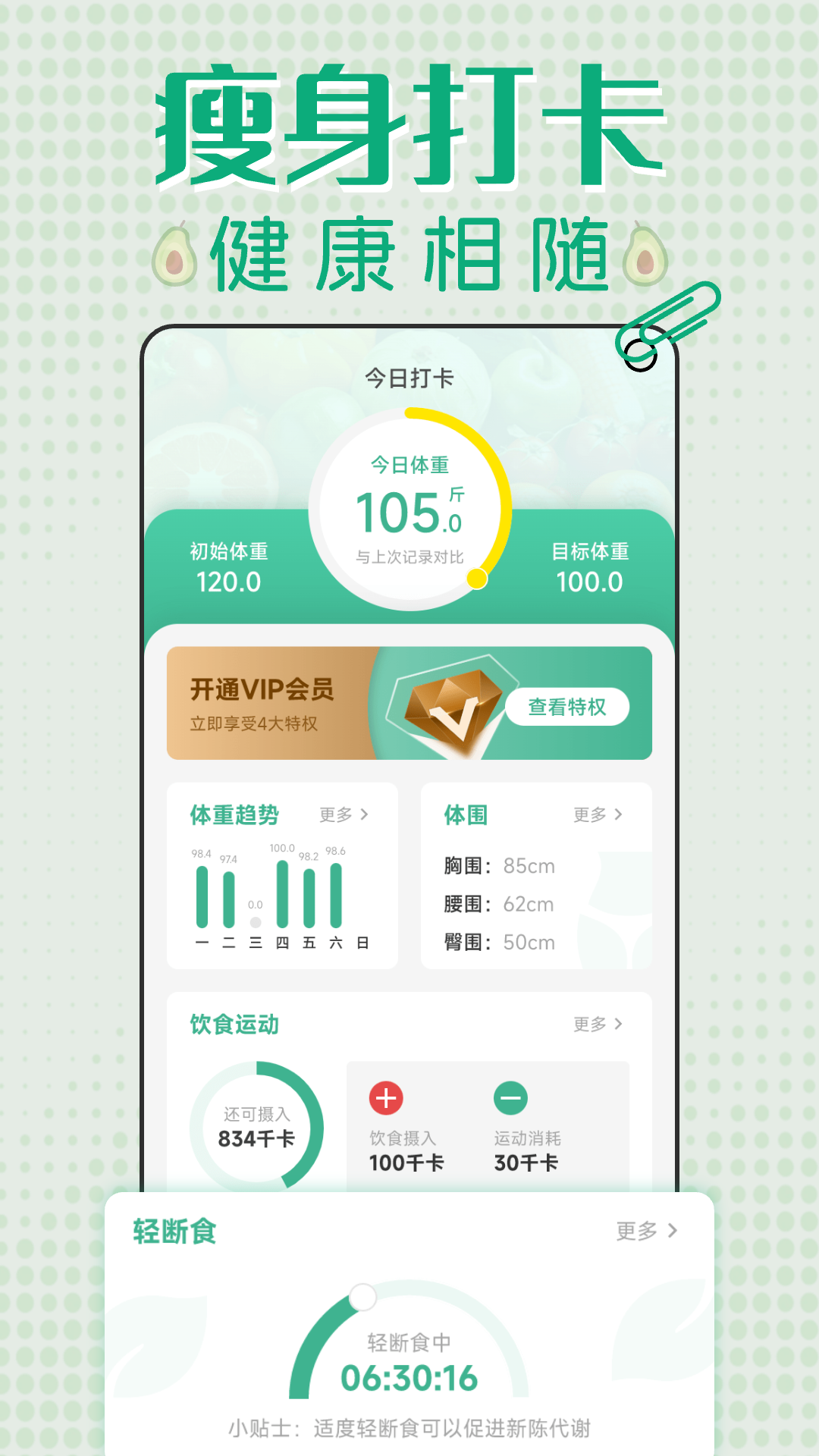 轻断食减肥打卡电脑版截图