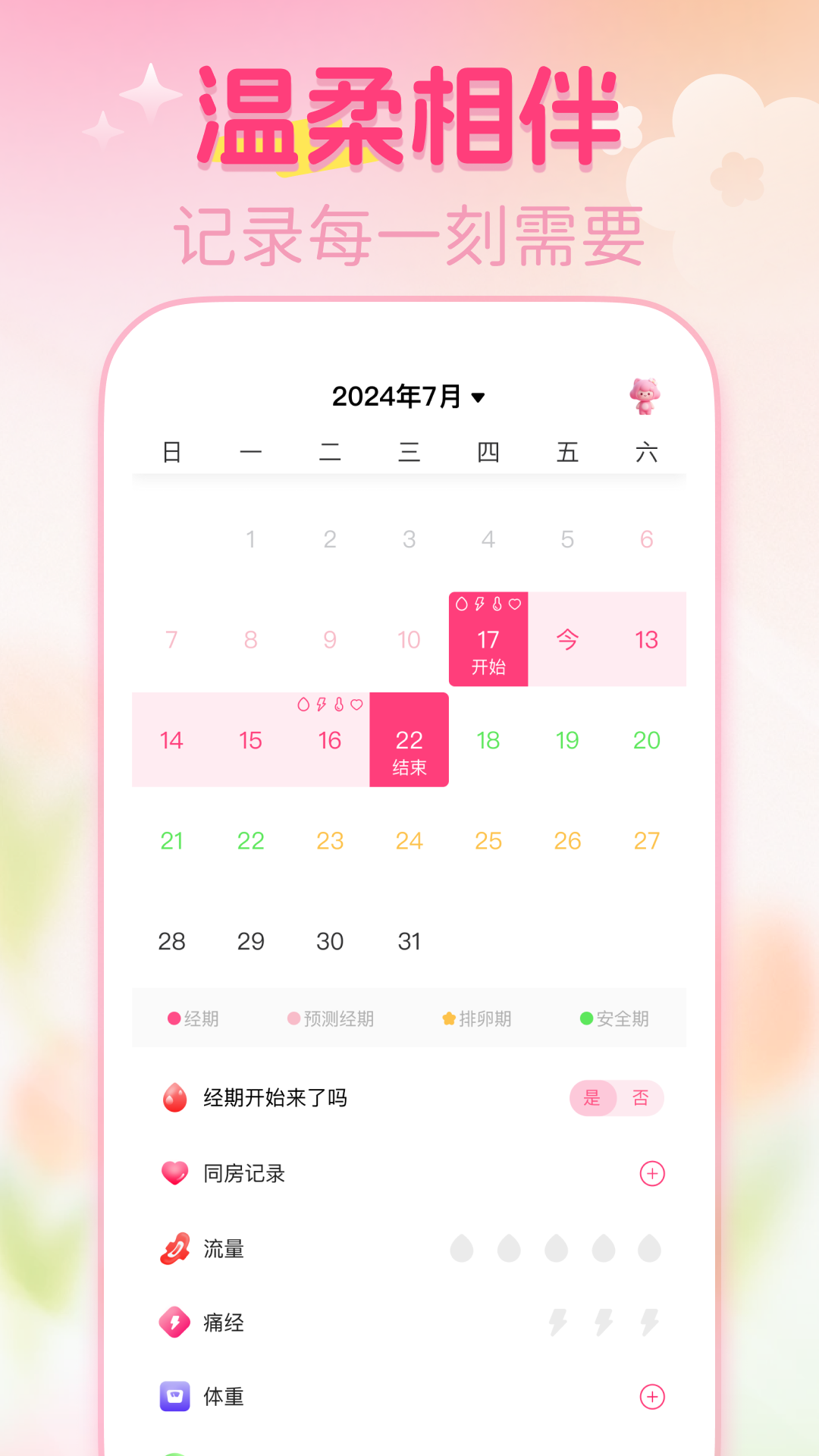 大姨妈月经记录电脑版截图