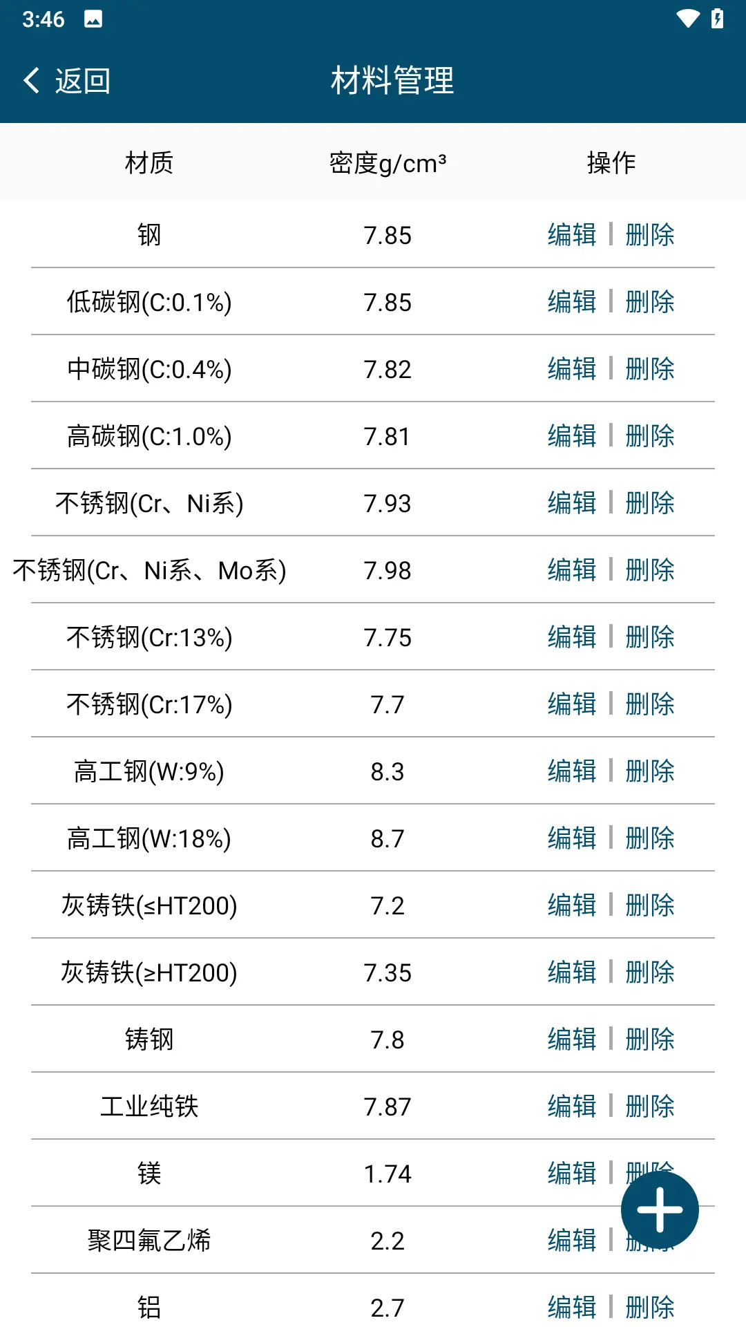 材料重量计算