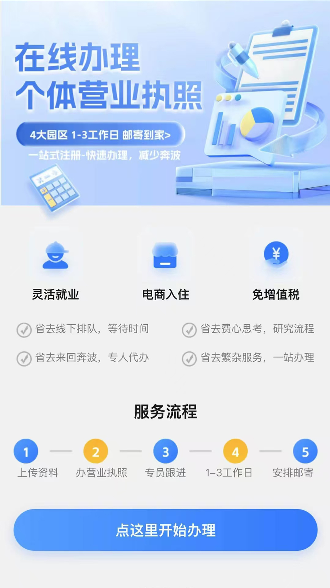 办理营业执照电脑版截图